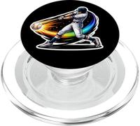 Baseball Batter Swinging Bat Hitting Ball Player Lover Fan PopSockets PopGrip for MagSafe