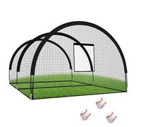Baseball Batting Cage 32x12x8 Ft, Baseball Training Equipment Netting Cages, Golf Softball Nets for Batting with Frame and Net, Portable Softball Batting Cage Net for Hitting and Pitching Practice