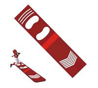 Baseball Batting Mat with Footprint Guide, Non-Slip Shock Absorbing Pitching Mat, Professional Hitting Trainer for Indoor/Outdoor Softball Practice