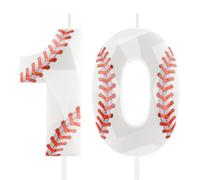 Baseball Birthday Candles 10th Baseball Themed Birthday Party Decorations, Funny Cake Topper Candles for Boys Girls Kids Sport-Theme Party Supplies