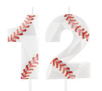 Baseball Birthday Candles 12th Baseball Themed Birthday Party Decorations, Funny Cake Topper Candles for Boys Girls Kids Sport-Theme Party Supplies
