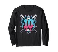 Baseball Birthday Moment for a Boy Turning 10 with Joy Today Long Sleeve T-Shirt