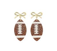 Baseball Bow Earrings for Women Acrylic Bow Cheer Dangle Earrings Outfits Shirts Outfits Accessories Jewelry Game Day Shirts for Women, 4.5cm, Acrylic, No Gemstone