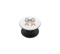 Baseball Bow Red Stitching Sport Fan Design PopSockets Adhesive PopGrip
