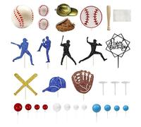 Baseball Cake Decoration | Baseball Topper Cake with Bat | Baseballs Cakes | Balls Themed Cakes Decorations Supplies for Kids, Adults, Player, Birthday, Gifting, Decorating