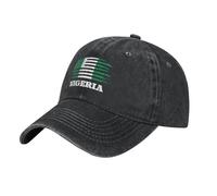 Baseball Cap America Flag Nigeria Nigerian Trucker Hats Breathable Denim Dad Hat Vintage Flatbrim Snapback Caps for Camping Cycling Travel
