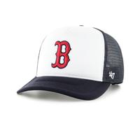 47 Boston Red Sox White Navy MLB Tri Tone Foam Offside Trucker Cap - One-Size