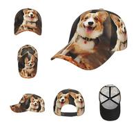 Baseball Cap Corgi Dog Golf Dad Hats Adjustable Trucker Caps for Men Women Black, Black, One size
