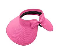 Baseball Cap, Cowboy Hat, Western Hat, Sun Hat, Sun Visor Hats for Women with Wide Brim, Straw Visors, Foldable Beach Visors, Summer Beach Hat for Roll-Up Hot Pink