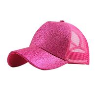 Baseball Cap Cowboy Hat Western Hat Sun Hat Trucker Buns Hat Messy Unisex Visor Baseball Glitter Plain Cap Ponytail Baseball Caps Hot Pink