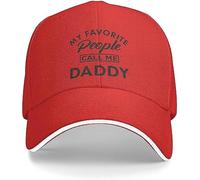 Baseball Cap Daddy My Favorite People Call Me Daddy Baseballhat Vintage Flatbrim Snapback Caps Unisex Denim Dad Hat for Fishing Travel Running