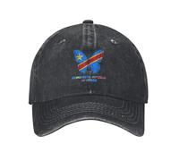 Baseball Cap Democratic Republic of Congo Butterflies Flag Trucker Hat Leisure Trucker Cap Adjustable Dad Hat for Hiking Hunting Fishing