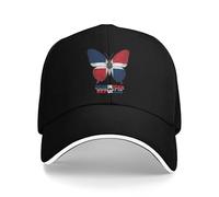 Baseball Cap Dominican Republic Dominicans Republic Butterflies Flag Dad Hat Leisure Trucker Cap Adjustable Dadcap for Hunting Fishing Camping