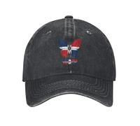 Baseball Cap Dominican Republic Dominicans Republic Butterflies Flag Trucker Cap Unisex Dad Hat Leisure Trucker Hat for Travel Hiking Running