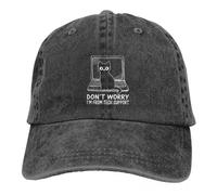 Baseball Cap Don't Worry I'm from Tech Support Baseball Cap Cat On Computer Trendy Women Washed Trucker Hat Casual Outdoor Snapback Cap Gift