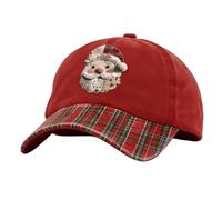 Baseball Cap - Fabric, 2.67x6.69x5.51 Inches Adjustable Christmas Hat | Breathable Curved Brim Holiday Headwear, Unisex Seasonal Cap for Men, Women, Outdoor Activities