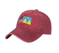 Baseball Cap Flag of Villa Park, Denver and America Baseball Hat Vintage Flatbrim Snapback Caps Adjustable Baseballcaps for Camping Fishing Running