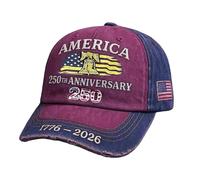 Baseball Cap For Men And Women - 7cm Brim And 11.5cm Depth Adjustable Cotton Blend Sun Visor Breathable Hat Patriotic Commemorative Headwear | Ski Cycling Ra