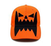 Baseball Cap for Men and Women, Halloween Scary Cap with Blood Spots Design, Pumpkin Face Scary Pattern Peaked Cap, Unisex Scary Pattern Sports Cap, Zombie Baseball Cap, 1 orange, One Size