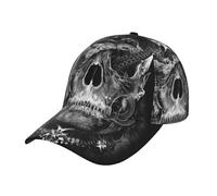 Baseball Cap for Men and Women Skull Pentagram Octopus Adjustable Size Trucker Low Profile Hat for Running Workouts and Outdoor Black