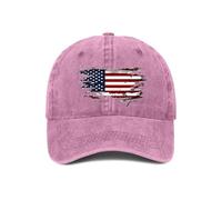 Baseball Cap for Men Women Striped Bhutan America Flag Women Caps, pink, One Size