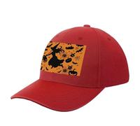 Baseball Cap for Men Women Sunscreen Visor Hats Adjustable Halloween Witch Flying Sun Caps Golf Dad Hat, Red-halloween Witch Flying, One size