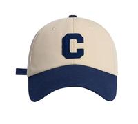 Baseball Cap for Women C Letter Adjustable Hat Big Headed Baseball Caps Sports Hat for Holiday Travel Navy