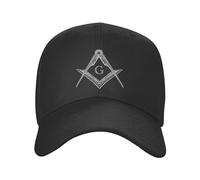 Baseball Cap Freemason Symbol Square Compass G Masonic Funny for Vintage Black Denim Dad Hat Classic Baseballcaps Adjustable Trucker Hats for Running Travel Camping