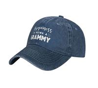 Baseball Cap Happiness is Being A Grammy Sunhat Leisure Trucker Hat Adjustable Dad Hat for Hunting Travel Fishing