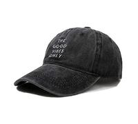 Baseball Cap Hat Letter The Good Vibes Only Embroidery Snapback Sun Hats Black