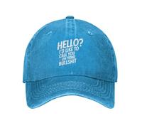Baseball Cap Hello I'd Like to Call You On Your Bullshit Baseball Hat Vintage Dad Hat Adjustable Baseballcaps for Running Camping Fishing