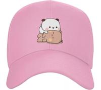 Baseball Cap Hip hop Sun Hat Fashion Unisex for Men and Women Adjustable Polyester hat with Panda Bear Design Fashionable Summer Friendship Gift Birthday Men Women Multicoloured