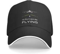 Baseball Cap Hip hop Sun Hat Fashion Unisex I 'd Rather Be Flying airplans Cycling for Airplane Lovers Visor Hip Hop Caps Cowboy with Friendship Gift Birthday Men Women Multicoloured