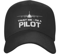 Baseball Cap Hip hop Sun Hat Fashion Unisex Trust Me IM A Pilot Outdoor Adjustable Flying Plane Aviation Gift dad hat Summer Snapback caps Friendship Birthday for Men Women Multicoloured