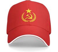 Baseball Cap Hip hop Sun Hat Unisex Fashion Communist Flag Sport Snapback Caps Socialist Trucker Worker Adjustable Fishing Summer Friendship Gift Birthday for Men Women Multicoloured