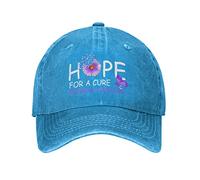 Baseball Cap Hope for A Alzheimer's Awareness Flower Dad Hat Comfortable Flatbrim Snapback Caps Breathable BaseballHat for Camping Running Fishing