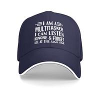 Baseball Cap I Am A Multitasker I Can Listen Ignore & Forget Baseball Hat Vintage Trucker Hats Adjustable Baseballcaps for Fishing Running Camping