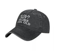 Baseball Cap I Am Old But I'm Like Cool Old Tennis Skate Sun-Proof Washed Trucker Hat Women Men Funny Print