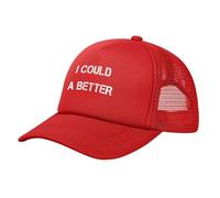 Baseball Cap I Could Shit A Better President Mesh Flatbrim Snapback Caps Vintage Baseball Hat Breathable Trucker Hats for Running Travel Camping