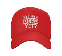 Baseball Cap is He Dead Yet Trucker Hats Vintage Denim Dad Hat Adjustable Flatbrim Snapback Caps for Running Travel Cycling