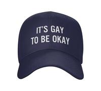 Baseball Cap Its Gay to Be Okay Trucker Hats Comfortable Baseballhat Adjustable Flatbrim Snapback Caps for Running Camping Cycling