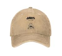 Baseball Cap Jaws 50th Anniversary Poster Vintage Distressed Denim Washed Shark Sketch Snapback Cap Men Women Outdoor Gift Hat Gift