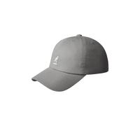 Kangol Washed Dad Hat Baseball Cap by Women/Men - Base Cotton Metal Buckle, with Peak, Leather Trim Spring-Summer Summer - One Size Grey