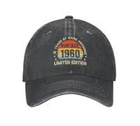 Baseball Cap Made of Neutral Pure Cotton for Sun Protection in Summer Vintage 1960 Edition Baseball Cap Vintage Distressed Washed Born in 1960 Snapback Cap Unisex Outdoor Summer Hats Cap Gift