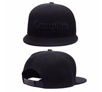 baseball cap Mens COMPTON Snapback Hats Bone Gorras Snapbacks COMPTON Hip Hop Baseball Cap For Adult adjustable,black