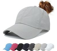 Baseball Cap Mens Embroidery Classic Washed Vintage Dad Cap Adjustable Summer Sun Unisex Quick Dry Hat Fashion Breathable Sports Running Climbing Hiking Grey