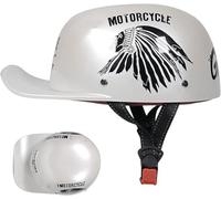 Baseball Cap Motorbike Hel-Met DOT Approved Half Hel-Met German Style Skull Cap Hel-Met Motorbike Cruiser Scooter Cool Hel-Met for Men and Women Hel-Met A3,M/(55~56cm)
