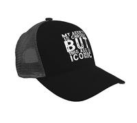 Baseball Cap My Anxiety is Chronic But This Ass is Iconic Trucker Hats Vintage Baseballcaps Adjustable Dad Hat for Fishing Camping Travel