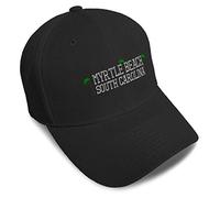 Baseball Cap Myrtle Beach South Carolina Embroidery Acrylic Dad Hats for Men & Women Strap Closure Black
