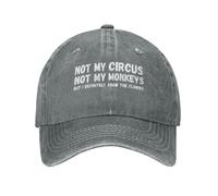 Baseball Cap Not My Circus Not My Monkeys But I Know All The Clowns Adjustable Sports Cap Sport Hats for Men Walking Fishing